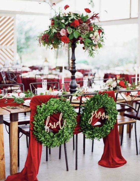 decoracion de bodas navideñas