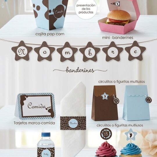 kit decorativo baby huellita