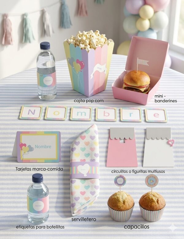 kit imprimible rainbow dreams